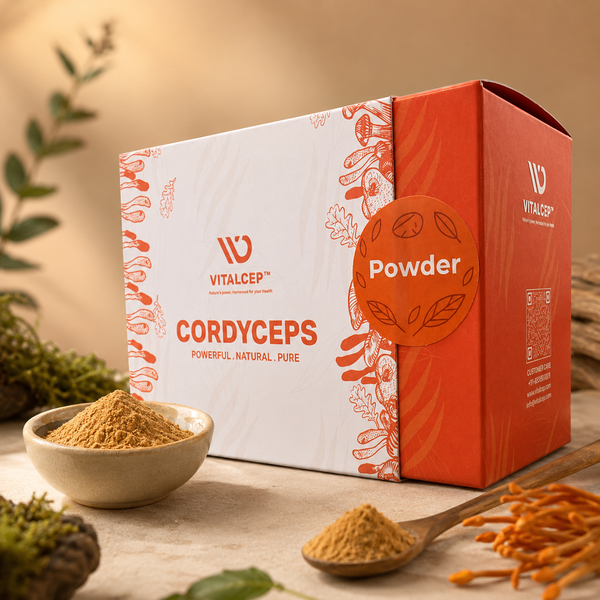Cordyceps Militaris Powder (Keedajadi Churna) | Lab-Tested | Vitalcep